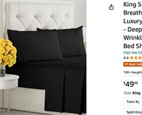 King Size 4 Piece Sheet Set - Comfy Breathable