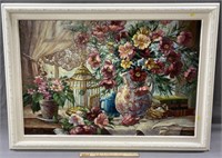 Signed Floral Still Life Oil Painting