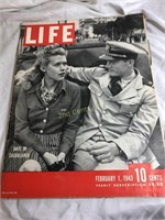 Vintage February 1, 1943 Life Magazine 10 1/2" X 1