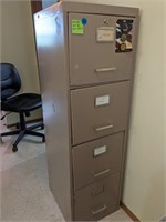 4-Drawer Filing Cabinet H-52" D-18" W-15.5"