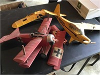 Two model airplanes