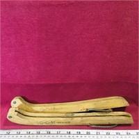 Wooden CCM Ice Skate Blade Covers (Antique)