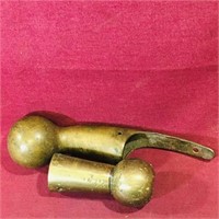 Large & Small Brass Oxen Horn Covers (Antique)