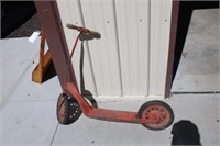 Antique scooter w/wood handles