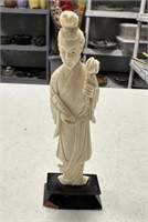 Carved Alabaster Asian Figurine