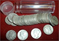 $5 Roll of Mixed Date Mercury/Winged Liberty Dimes