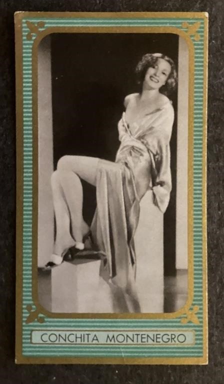 CONCHITA MONTENEGRO: Antique Tobacco Card (1936)