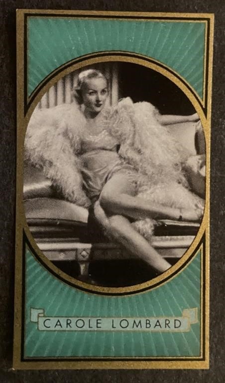 CAROLE LOMBARD: Antique Tobacco Card (1936)