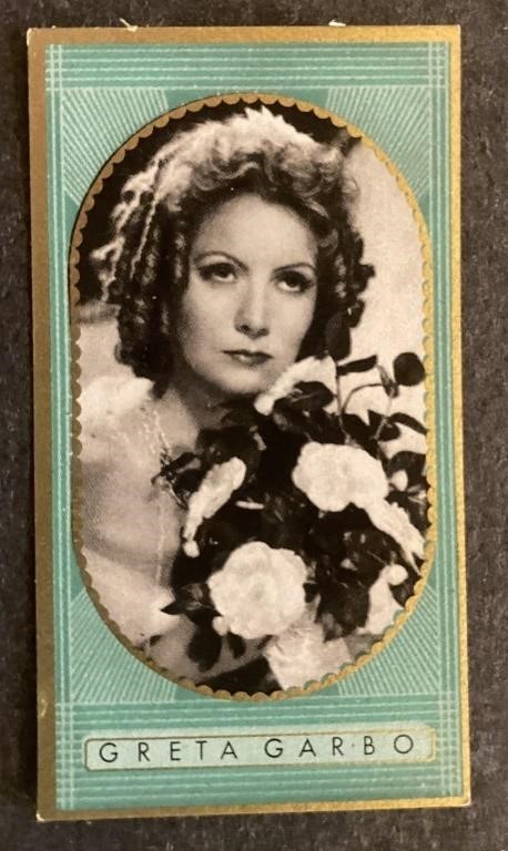 GRETA GARBO: Antique Tobacco Card (1936)