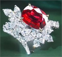 2.8ct Pigeon Blood Red Ruby 18Kt Gold Ring
