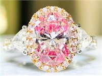 2.51ct Natural Pink Diamond 18Kt Gold Ring