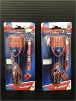 Two new Spider-Man flashlights with batteries