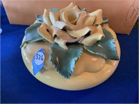 YELLOW ROSE CONTAINER LARGE TRINKET BOX