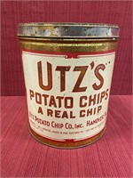 Utz’s Potato Chip Advertising Tin, 9.5 in.