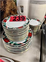 Christmas theme plates & saucers