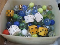 vintage marbles & dice