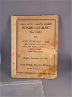1941 wagon works repair catalog 16D Is John Deere