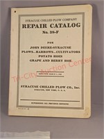 1940 Syracuse chilled plow Co. Repair catalog No.