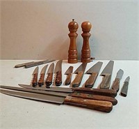 Wood Handled Knives and Shakers.