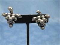 Vtg 1948 Sterling Silver Earrings Hallmarked