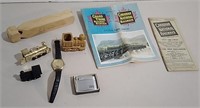 Lot Of Train Collectibles Incl. CN Watch &