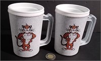Two Esso Tiger Plastic Mugs