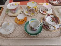 (7) Chinaware Cups and Saucers