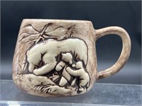 Vtg 1970 Handmade Alaska Clay Ceramic Coffee Mug