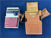 Gibraltar Transistor Radio with leather cover,