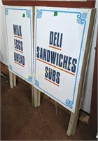 Two Restaurant Sandwich Board Signs 48 Inches