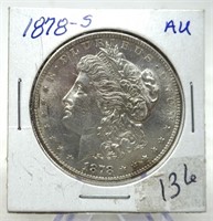 1878-S Silver Dollar AU