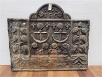 40.5" x 33.5" Cast Iron Fireplace Backing