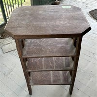 Mission Oak style table 19”X15”X30” 3 Shelves