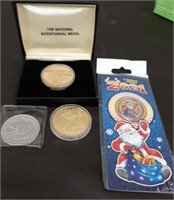 Bag- 2 Bicentennial Metals,Santa Coin,