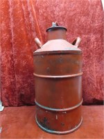 Vintage metal barrel w/lid.