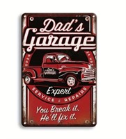 Dad's Garage Metal Sign