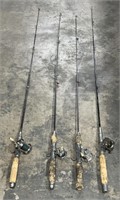 (O) Vintage Fishing Rods and Reels