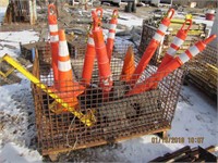 Metal basket w/ safety cones