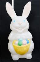 Vintage 20in Easter bunny w/ basket blow mold