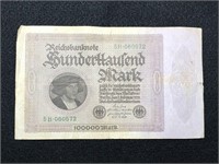 1923 100000 MARK  XF