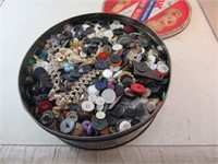 1 Tin Vintage Buttons