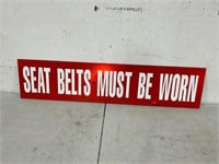 Metal Seat Belt Sign