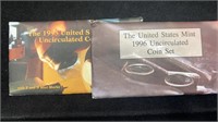 1995 & 1996 UNC US Mint Sets, 1996 includes-W
