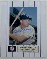 Mickey Mantle Autographed Baseball Photograph