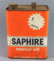 Vintage Saphire 2 Gallon Oil Can
