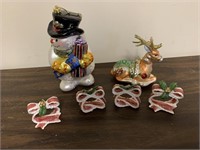 6 PC FITZ AND FLOYD CHRISTMAS LOT