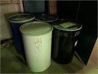 4-55 gallon metal drums