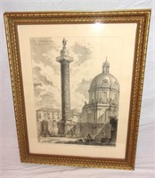 Lg. vintage framed print.