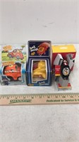 Pair of wind up walking toys, new in box, and a