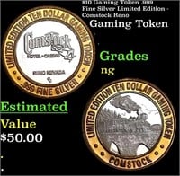 $10 Gaming Token .999 Fine Silver Limited Edition
